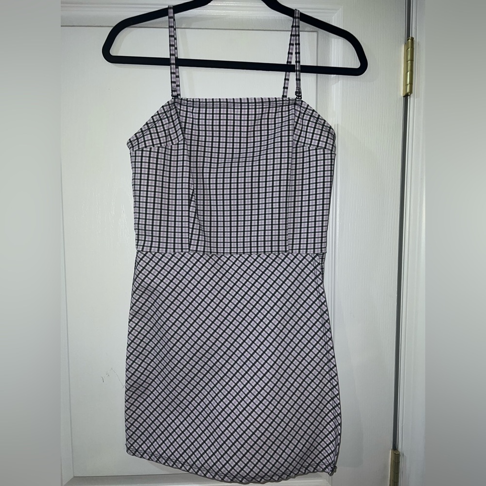 Plaid romper / skort. Removable straps!